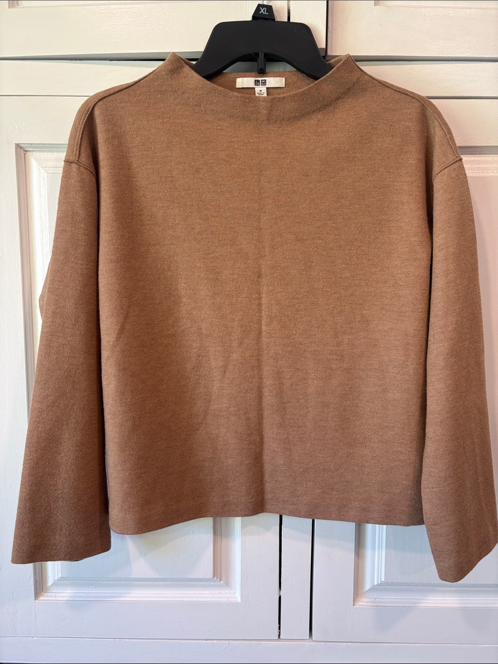 Like new Uniqlo Mock Neck camel sweater